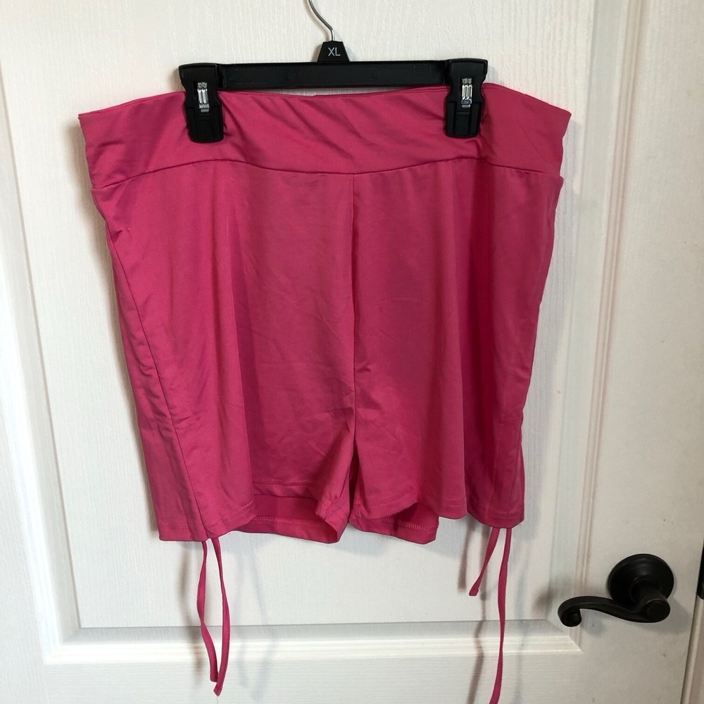 Threadbare Fitness Pink Active Shorts Womens Size 12 US Drawstring Side Gym Yoga